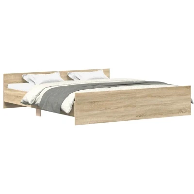 Paveikslėlis vidaXL Bed Frame without Mattress Sonoma Oak 200x200 cm