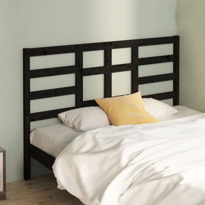 Paveikslėlis vidaXL Bed Headboard Black 166x4x104 cm Solid Wood Pine