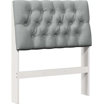 Paveikslėlis vidaXL Upholstered Headboard Light Grey 75 cm Solid Pine Wood
