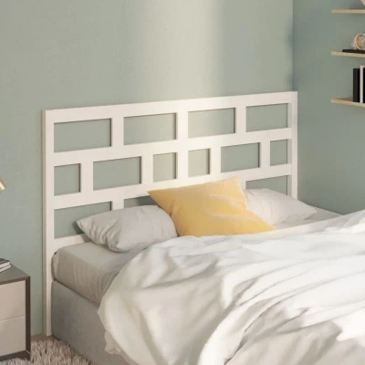 Paveikslėlis vidaXL Bed Headboard White 166x4x100 cm Solid Wood Pine