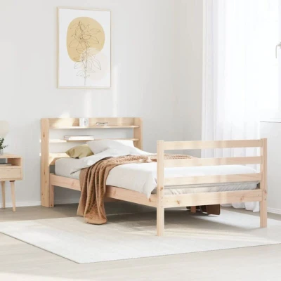 Paveikslėlis vidaXL Bed Frame with Headboard without Mattress 90x190 cm Single