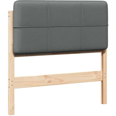 Paveikslėlis vidaXL Upholstered Headboard with Brown and Light Grey 90 cm