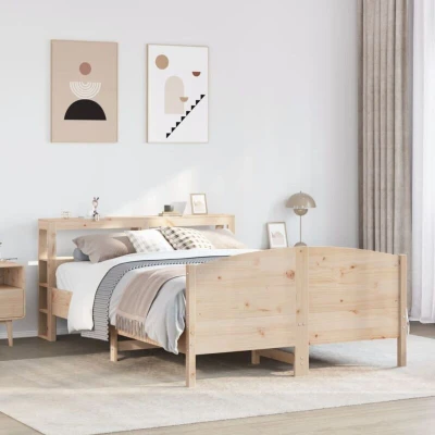 Paveikslėlis vidaXL Bed Frame without Mattress 160x200 cm Solid Wood Pine