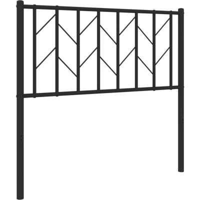 Paveikslėlis vidaXL Metal Replace Headboard Black 90 cm