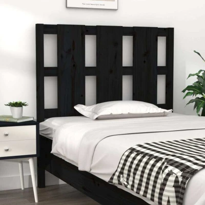 Paveikslėlis vidaXL Bed Headboard Black 95.5x4x100 cm Solid Wood Pine