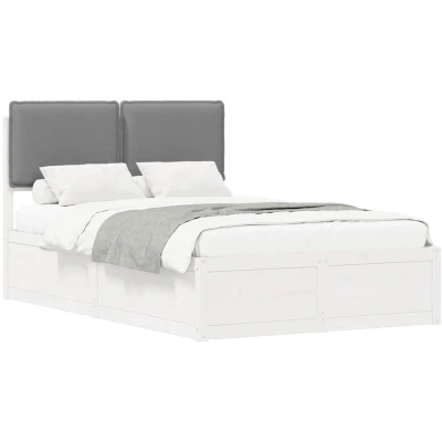 Paveikslėlis vidaXL Bed Frame with Upholstered Headboard Light Grey 120 x 190 cm