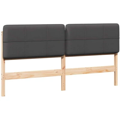 Paveikslėlis vidaXL Upholstered Headboard with Brown and Dark Grey 180 cm
