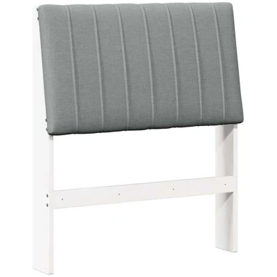 Paveikslėlis vidaXL Upholstered Headboard Light Grey 80 cm Solid Pine Wood