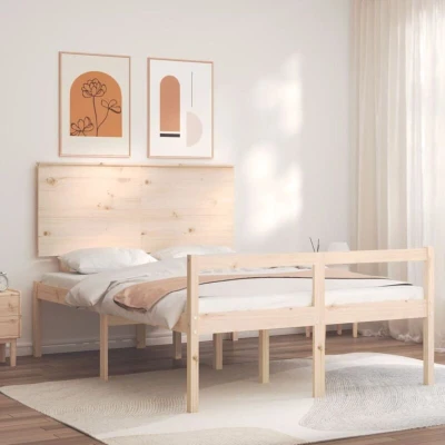 Paveikslėlis vidaXL Senior Bed without Mattress 140x190 cm Solid Wood