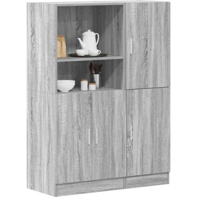 Paveikslėlis vidaXL 2 Piece Kitchen Cabinet Set Grey Sonoma Engineered Wood