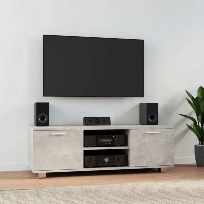 Paveikslėlis vidaXL TV Cabinet Concrete Grey 120x40.5x35 cm Engineered Wood