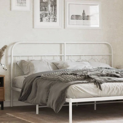 Paveikslėlis vidaXL Metal Replace Headboard White 183 cm