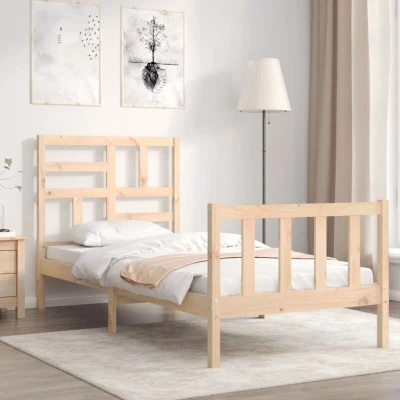 Paveikslėlis vidaXL Bed Frame without Mattress Single Solid Wood Pine