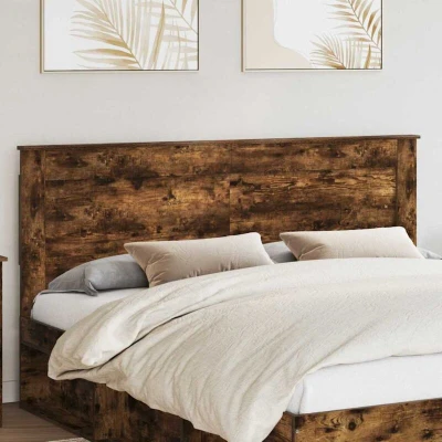 Paveikslėlis vidaXL Headboard with Smoked Oak 200 cm Engineered Wood