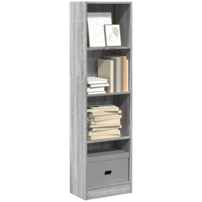 Paveikslėlis vidaXL Bookcase Grey Sonoma 40x24x143 cm Engineered Wood