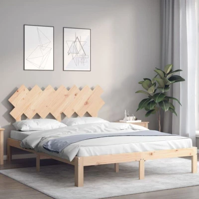 Paveikslėlis vidaXL Bed Frame without Mattress King Size Solid Wood Pine