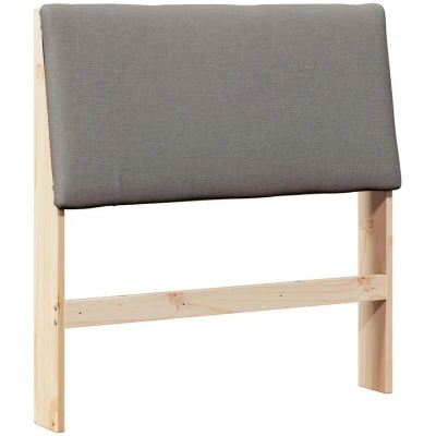 Paveikslėlis vidaXL Upholstered Headboard Taupe 100 cm Solid Pine Wood
