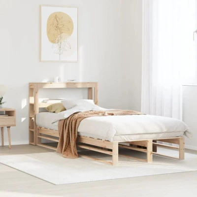 Paveikslėlis vidaXL Bed Frame without Mattress 100x200 cm Solid Wood Pine