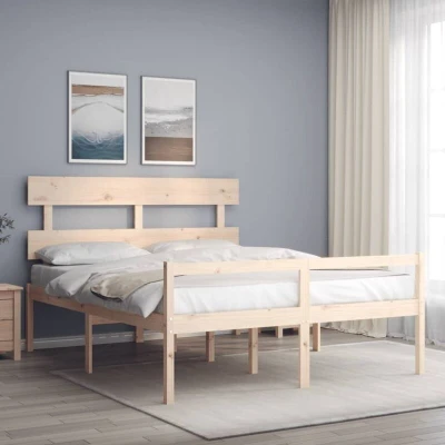 Paveikslėlis vidaXL Senior Bed without Mattress 160x200 cm Solid Wood