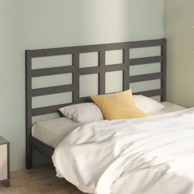 Paveikslėlis vidaXL Bed Headboard Grey 126x4x104 cm Solid Wood Pine