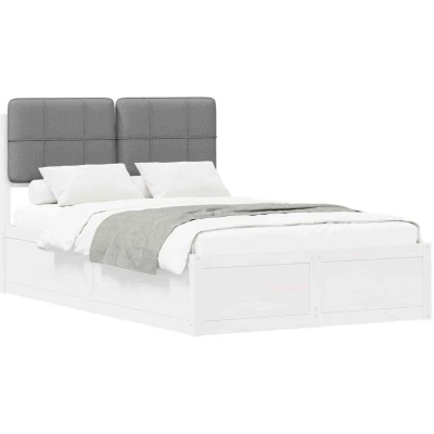 Paveikslėlis vidaXL Bed Frame with Upholstered Headboard Light Grey 120 x 190 cm