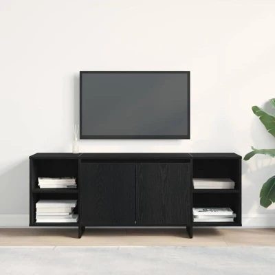 Paveikslėlis vidaXL TV Cabinet Black Oak 120 x 30 40.5 cm Engineered Wood