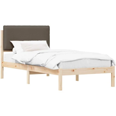Paveikslėlis vidaXL Bed Frame with Upholstered Headboard Taupe 80 x 200 cm