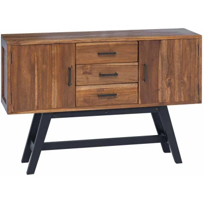 Paveikslėlis vidaXL TV Stand with Drawer Natural 110 x 30 75 cm Solid Teak Wood
