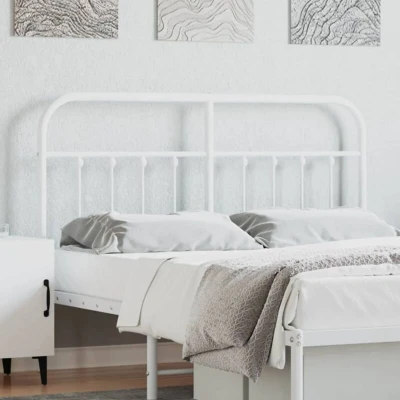 Paveikslėlis vidaXL Metal Replace Headboard White 140 cm