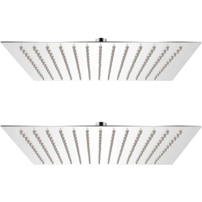Paveikslėlis vidaXL Rain Shower Head 2 pcs Stainless Steel 25x25 cm