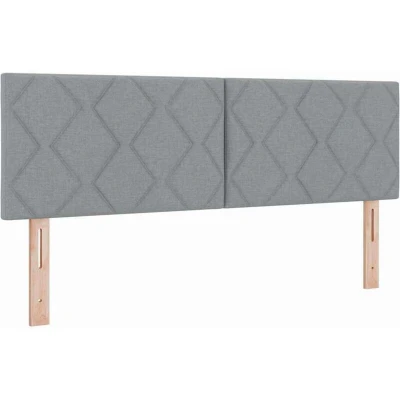 Paveikslėlis vidaXL Headboard Light Grey 160 cm Fabric