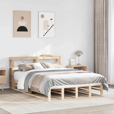 Paveikslėlis vidaXL Bed Frame without Mattress 120x200 cm Solid Wood Pine