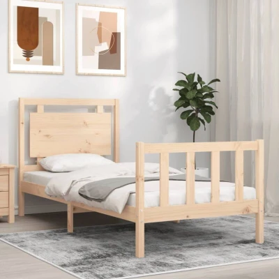 Paveikslėlis vidaXL Bed Frame without Mattress 100x200 cm Solid Wood Pine