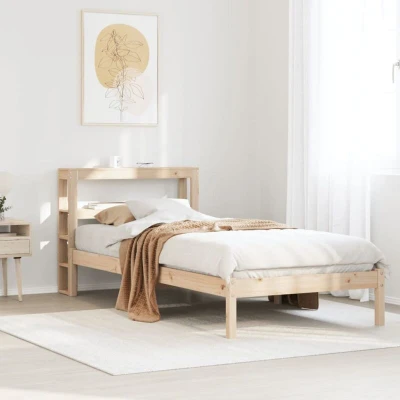 Paveikslėlis vidaXL Bed Frame without Mattress 90x190 cm Single Solid Wood Pine
