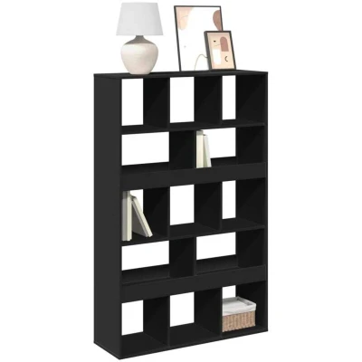 Paveikslėlis vidaXL Bookcase Black 100x33x156.5 cm Engineered Wood