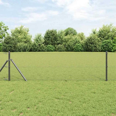 Paveikslėlis vidaXL Welded Wire Fence Grey