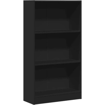 Paveikslėlis vidaXL Bookcase Black 60x24x109 cm Engineered Wood