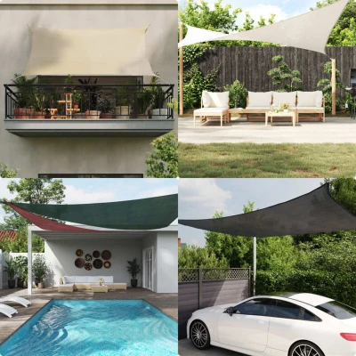 Paveikslėlis vidaXL Sunshade Sail 160 g/m² White 4/5x3 m HDPE