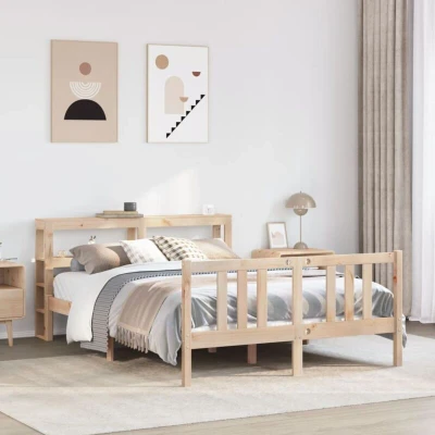 Paveikslėlis vidaXL Bed Frame with Headboard without Mattress 120x200 cm