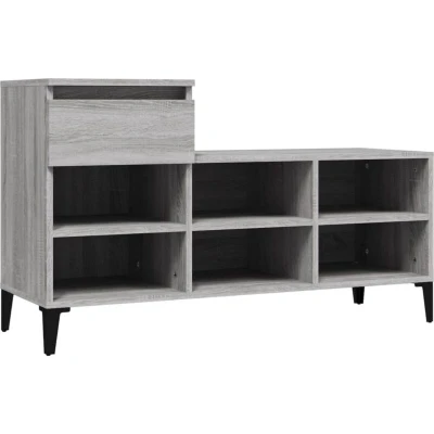 Paveikslėlis vidaXL Shoe Cabinet Grey Sonoma 102x36x60 cm Engineered Wood