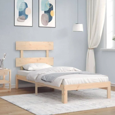 Paveikslėlis vidaXL Bed Frame without Mattress Small Single Solid Wood Pine