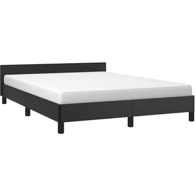 Paveikslėlis vidaXL Bed Frame without Mattress Black 135x190cm Double Faux Leather