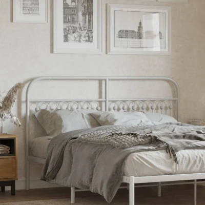 Paveikslėlis vidaXL Metal Replace Headboard White 150 cm