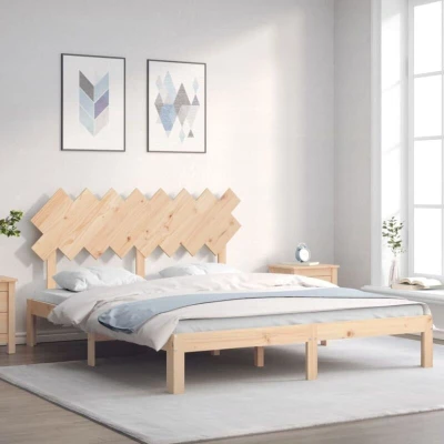 Paveikslėlis vidaXL Bed Frame without Mattress 160x200 cm Solid Wood Pine