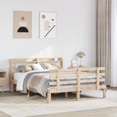 Paveikslėlis vidaXL Bed Frame with Headboard without Mattress 160x200 cm