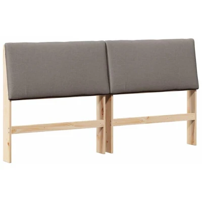 Paveikslėlis vidaXL Upholstered Headboard Taupe 200 cm Solid Pine Wood
