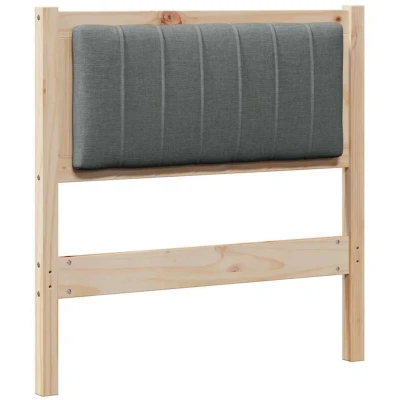 Paveikslėlis vidaXL Upholstered Headboard Brown 75 cm Solid Pine Wood