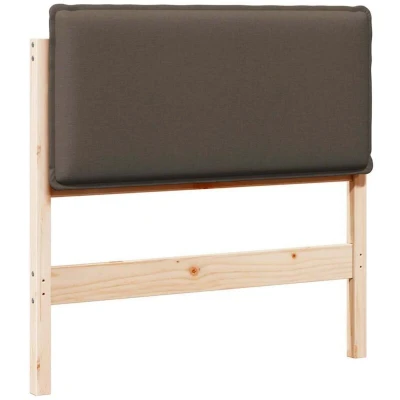 Paveikslėlis vidaXL Upholstered Headboard Natural and Taupe 80 cm Solid Pine Wood