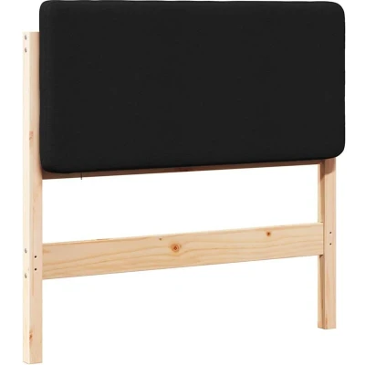 Paveikslėlis vidaXL Upholstered Headboard Brown and Black 75 cm Solid Pine Wood