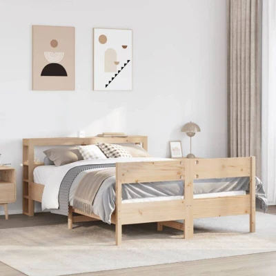 Paveikslėlis vidaXL Bed Frame without Mattress 120x200 cm Solid Wood Pine